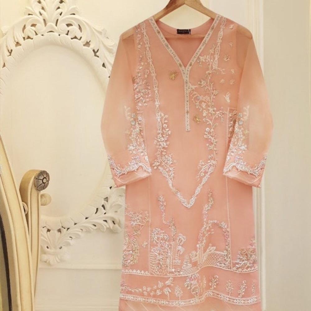 Original Agha Noor organza only kameez
